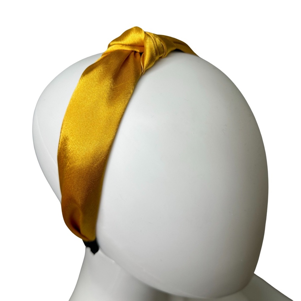 Yellow Satin Fabric Knot headband